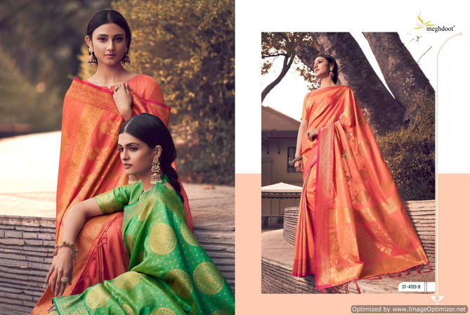 Meghdoot Fayra New Designer Fancy Exclusive Wear Silk Saree Collection